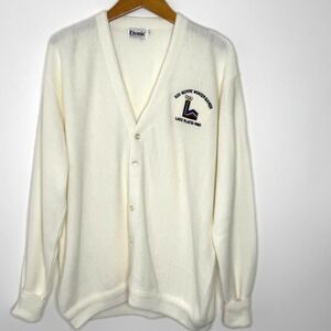 Vintage Etonic 1980 Winter Olympics Cardigan XXL  White